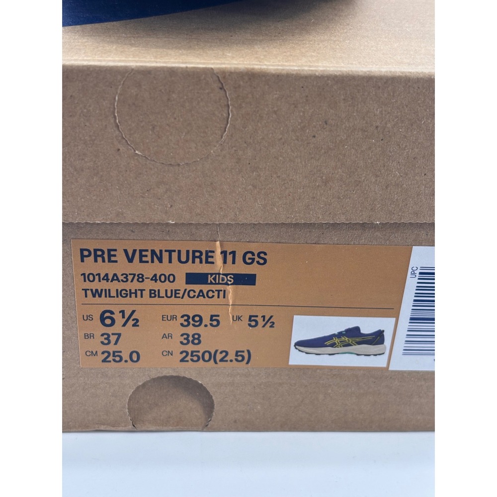 Asics Pre Venture 11 GS Kids 6.5 Twilight Blue Cacti Trail Running Shoes New - Picture 5 of 8